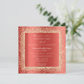 Champaigne Sepia Gouden Glitter Confetti Rood Robi Kaart (Staand voorkant)