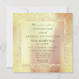 Champaigne Sepia Gouden Glitter Confetti Roos Perz Kaart
