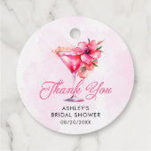 Champange-Vrijgezellenfeest Bedankjes Labels (Achterkant)