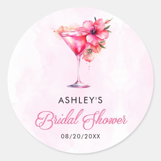 Champange-Vrijgezellenfeest Ronde Sticker (Voorkant)