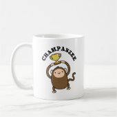 Champanzee Funny Champion Chimpanzee Pun Koffiemok (Links)
