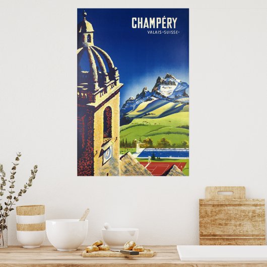 Champéry, Valais, Suisse, Ski Poster (Keuken)