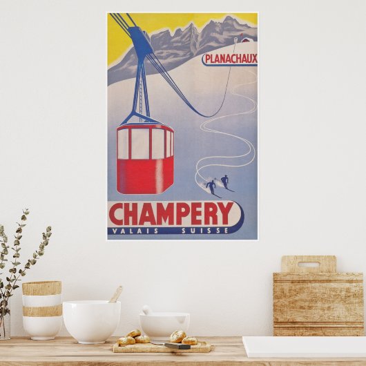 Champery Zwitserland  Ski Poster (Keuken)
