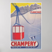 Champery Zwitserland  Ski Poster (Voorkant)