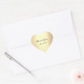 Champiagne Gold Beauty Naam Bruids Hart Dank u Hart Sticker (Envelop)