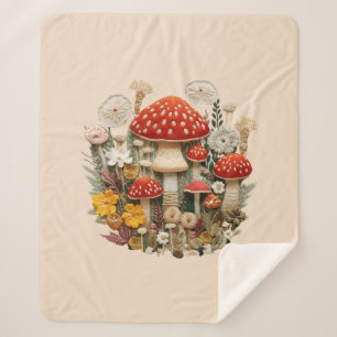 champignon Sherpa Blanket Deken