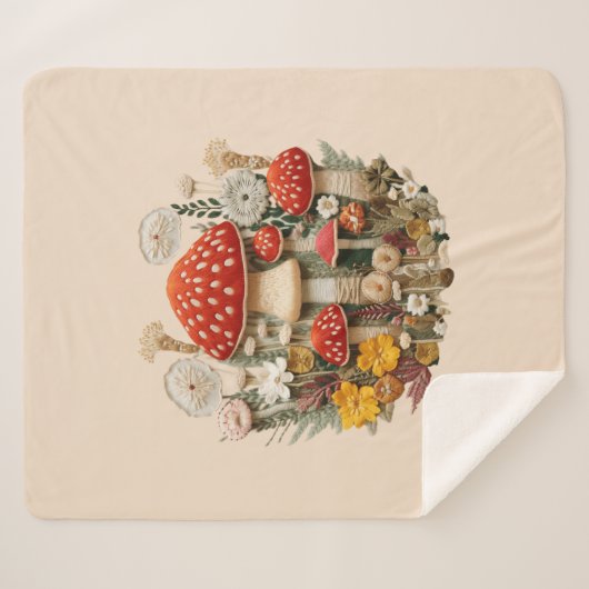 champignon Sherpa Blanket Sherpa Deken (Voorkant (horizontaal))