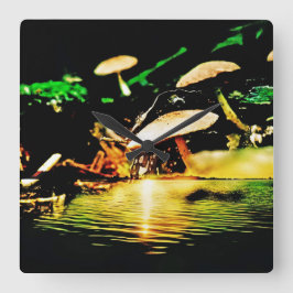 champignonmeer vierkante klok