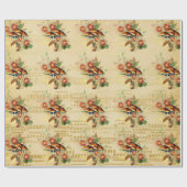 Champignons Bruin Sinaasappel  Song Gouden Notitie Cadeaupapier (Vlak)