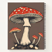 Champignons Chef Fly Agaric Bloemen Rood en Wit Notitieboek (Achterkant)