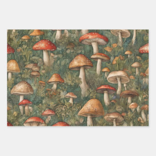 Champignons Cottagecore Inpakpapier Vel