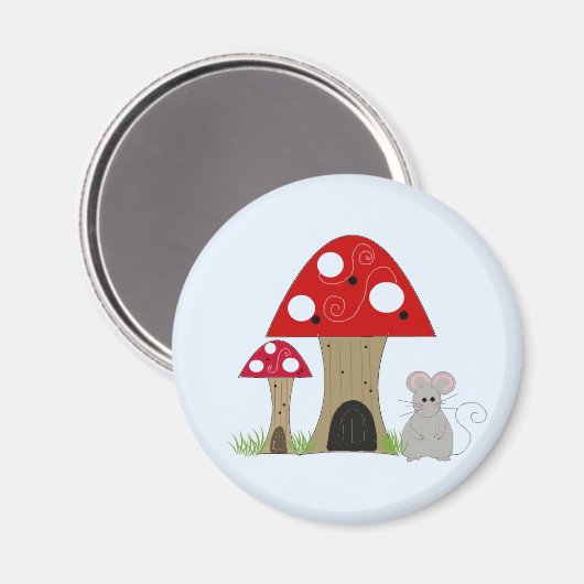 Champignons en muis magneet (Voorkant / Achterkant)
