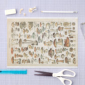 Champignons Franse schimmels Decoupage Collage Tissuepapier (Craft)