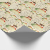 Champignons Gold Woodland Antiek Old Journal Cadeaupapier (Hoek)