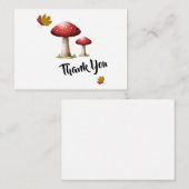 Champignons in de herfst dank je wel kaart notitiekaartje (Voorkant / Achterkant)