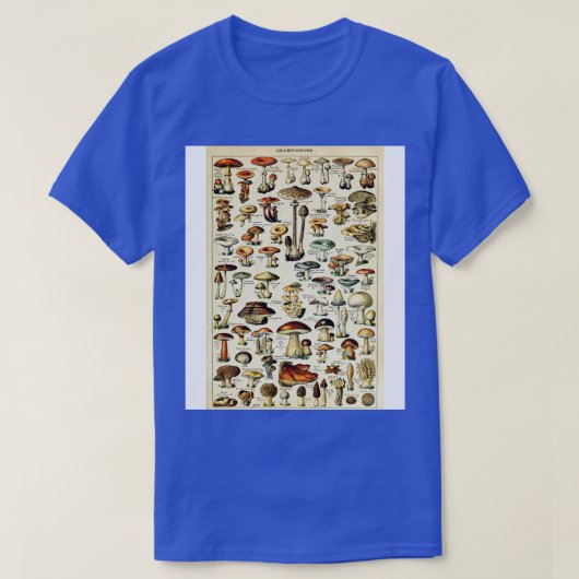 Champignons Mushrooms  Botanisch Illustrati T-shirt (Design voorkant)