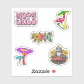  champignons Natuur illustratie Scrapbooking Sticker (Vel)