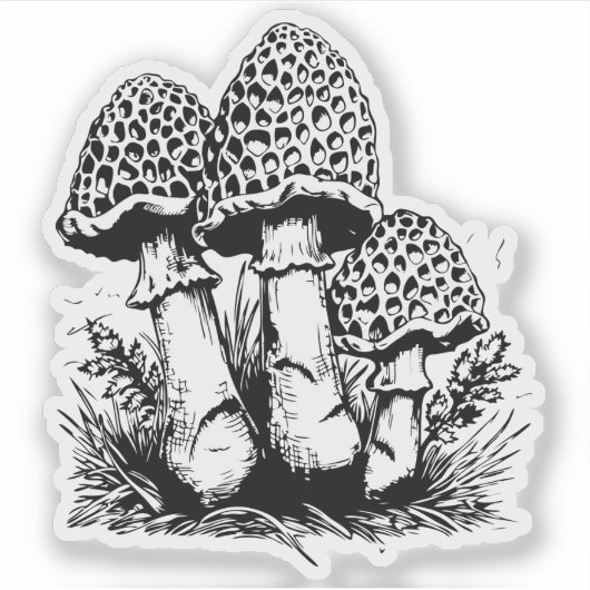 Champignons vinyl sticker (Voorkant)