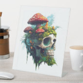 champignonschedelbos reclamebord met voetstuk (Insitu)