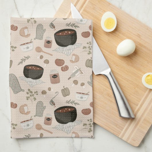 champignonstoofpot theedoek (Quarter Fold)