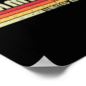 Champion achternaam Funny Retro Vintage 80s verjaa Poster (Hoek)