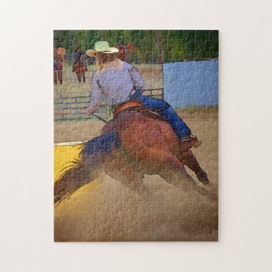 Champion Barrel Racer Legpuzzel (Verticaal)