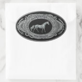 Champion Beer Drink Evenementen Sport Westerne Ges Ovale Sticker (Tas)