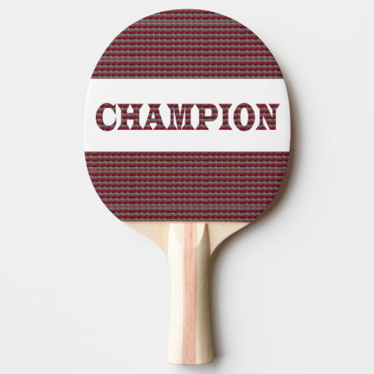 CHAMPION Black Rubber Back Pin Pong Paddle Tafeltennisbatje (Voorkant)