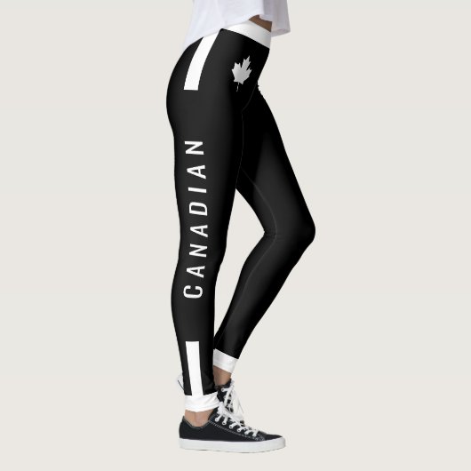 Champion Canadian White Maple on Black (cust) Leggings (Rechts)