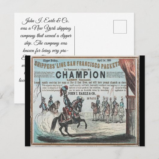 Champion Clipper Zeilen Briefkaart (Voorkant / Achterkant)