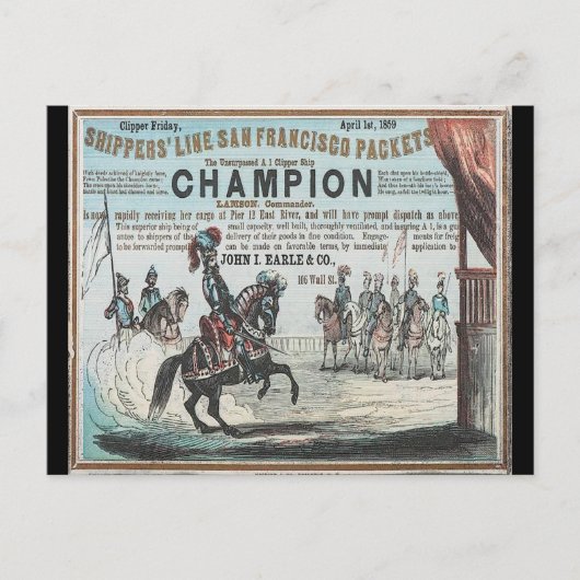 Champion Clipper Zeilen Briefkaart (Voorkant)