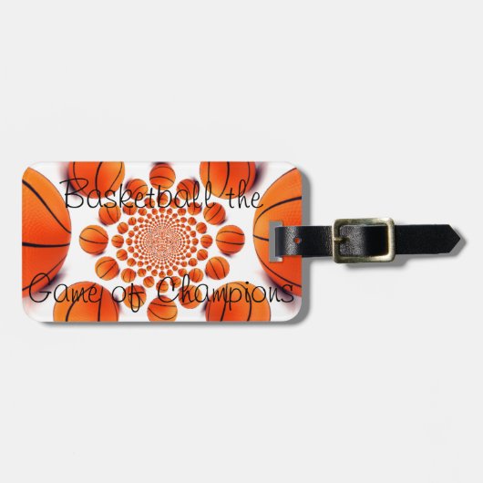 Champion Court Vision: Basketbal spel van de Champ Bagagelabel (Voorkant horizontaal)
