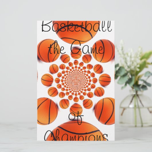 Champion Court Vision: Basketbal spel van de Champ Briefpapier (Staand voorkant)