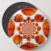 Champion Court Vision: Basketbal spel van de Champ Ronde Button 6,0 Cm (Voorkant /achterkant)