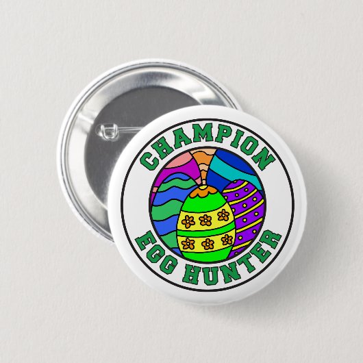 Champion Egg Hunter Easter Hunt Ronde Button 5,7 Cm (Voorkant /achterkant)