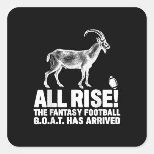 Champion Fantasy Football Goat Gift Vierkante Sticker