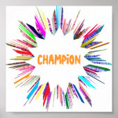 CHAMPION: Geef tekst aan je eigen tekst uit Poster (Voorkant)