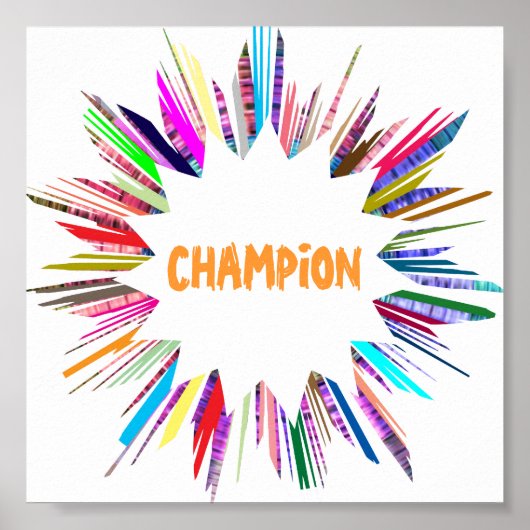 CHAMPION: Geef tekst aan je eigen tekst uit Poster (Voorkant)