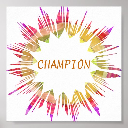 CHAMPION: Geef tekst aan je eigen tekst uit Poster (Voorkant)