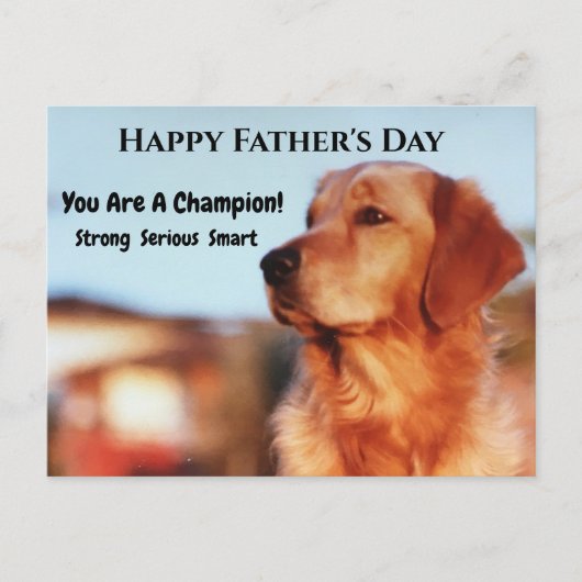 Champion Golden Retriever Vaderdag Briefkaart (Voorkant)