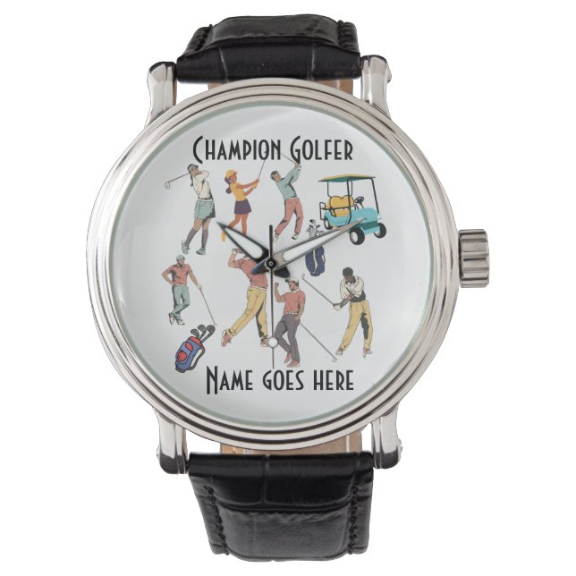 Champion Golfer Watch - pas de naam aan Horloge (Voorkant)