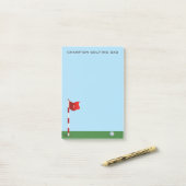 Champion Golfing Dad Blue en Green Post Post-it® Notes (Op bureau)