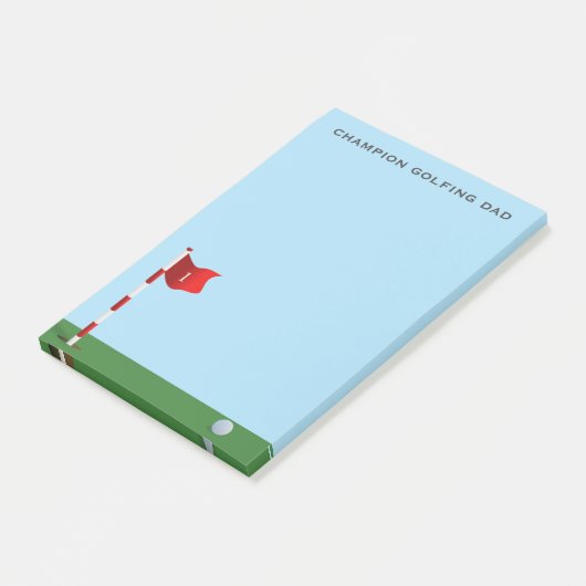 Champion Golfing Dad Blue en Green Post Post-it® Notes (Schuin)