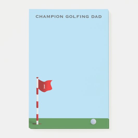Champion Golfing Dad Blue en Green Post Post-it® Notes (Voorkant)