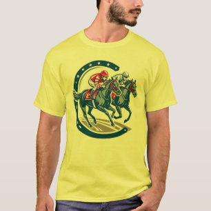 Champion Horse and Jockey Logo voor evenementenban T-shirt