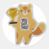 Champion in de Making Ronde Sticker (Voorkant)