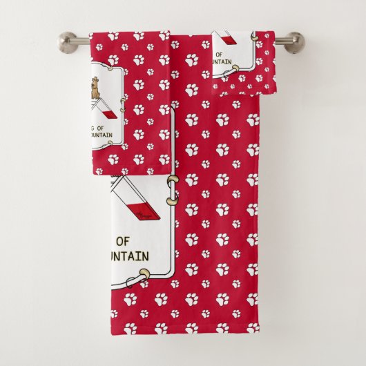 Champion koning van de berghondenbehendigheid grap bad handdoek (Insitu)