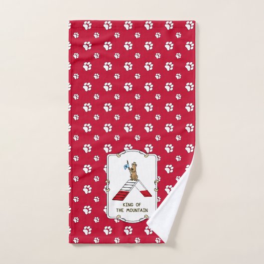 Champion koning van de berghondenbehendigheid grap bad handdoek (Handdoek)