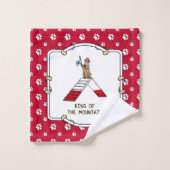 Champion koning van de berghondenbehendigheid grap bad handdoek (Wasdoekje)