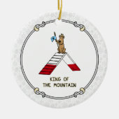 Champion koning van de berghondenbehendigheid grap keramisch ornament (Voorkant)